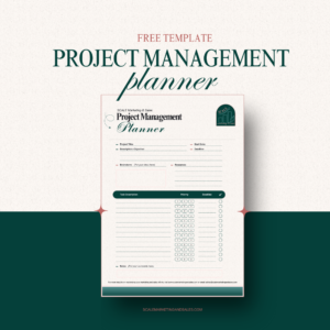 ✨Free Template✨ Project Management Planner